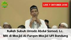 Kuliah Subuh Ustadz Abdul Somad Hari Ini 7 Oktober 2018 di Masjid Al-Furqon Bandung di Hadiri Ribuan Jamaah Sampai Halaman Masjid