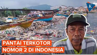 Penampakan Pantai Sukaraja Lampung yang Disebut Pantai Terkotor Nomor 2 di Indonesia