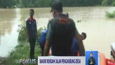 Sungai Waysekampung Meluap Rendam Jalan Penghubung Desa di Lampung Timur - Fokus