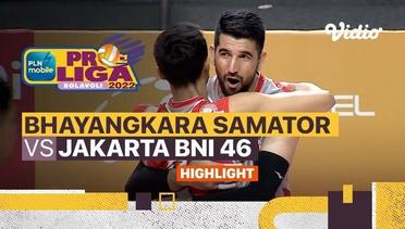 Highlights | Final Four: Surabaya Bhayangkara Samator vs Jakarta BNI 46 | PLN Mobile Proliga Putra 2022