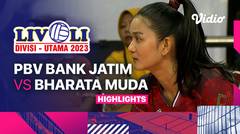 Playoff Putri: PBV Bank Jatim vs Bharata Muda - Highlights | Livoli Divisi Utama 2023