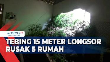Tebing Setinggi 15 Meter di Banjarnegara Longsor, Rusak 5  Rumah Warga