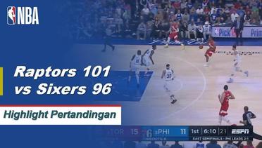 NBA I Cuplikan Pertandingan: Raptors 101 Vs Sixers 96