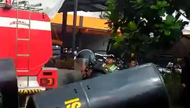 Pengamanan di Lapas Banceuy Bandung Saat Kebakaran