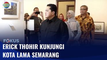 Erick Thohir Saksikan Pertunjukan Video Mapping di Kota Lama Semarang | Fokus