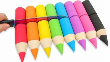 Cara membuat pensil berbagai warna dari pasir ajaib