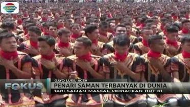 Meriahkan HUT ke-72 RI, Belasan Ribu Penari Saman Guncang Aceh - Fokus Pagi