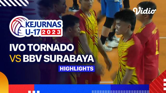 Putra: Ivo Tornado Lapang Barru vs BBV Surabaya - Highlights | Kejurnas Bola Voli Antarklub U-17 2023