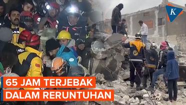65 Jam Terjebak di Reruntuhan, Seorang Pria Akhirnya Bisa di Selamatkan