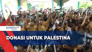 Momen Siswa SD di Medan Kumpulkan Donasi untuk Palestina