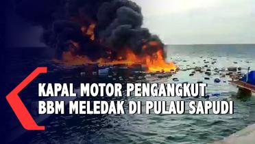 Kapal Motor Pengangkut BBM Meledak di Pulau Sapudi Sumenep