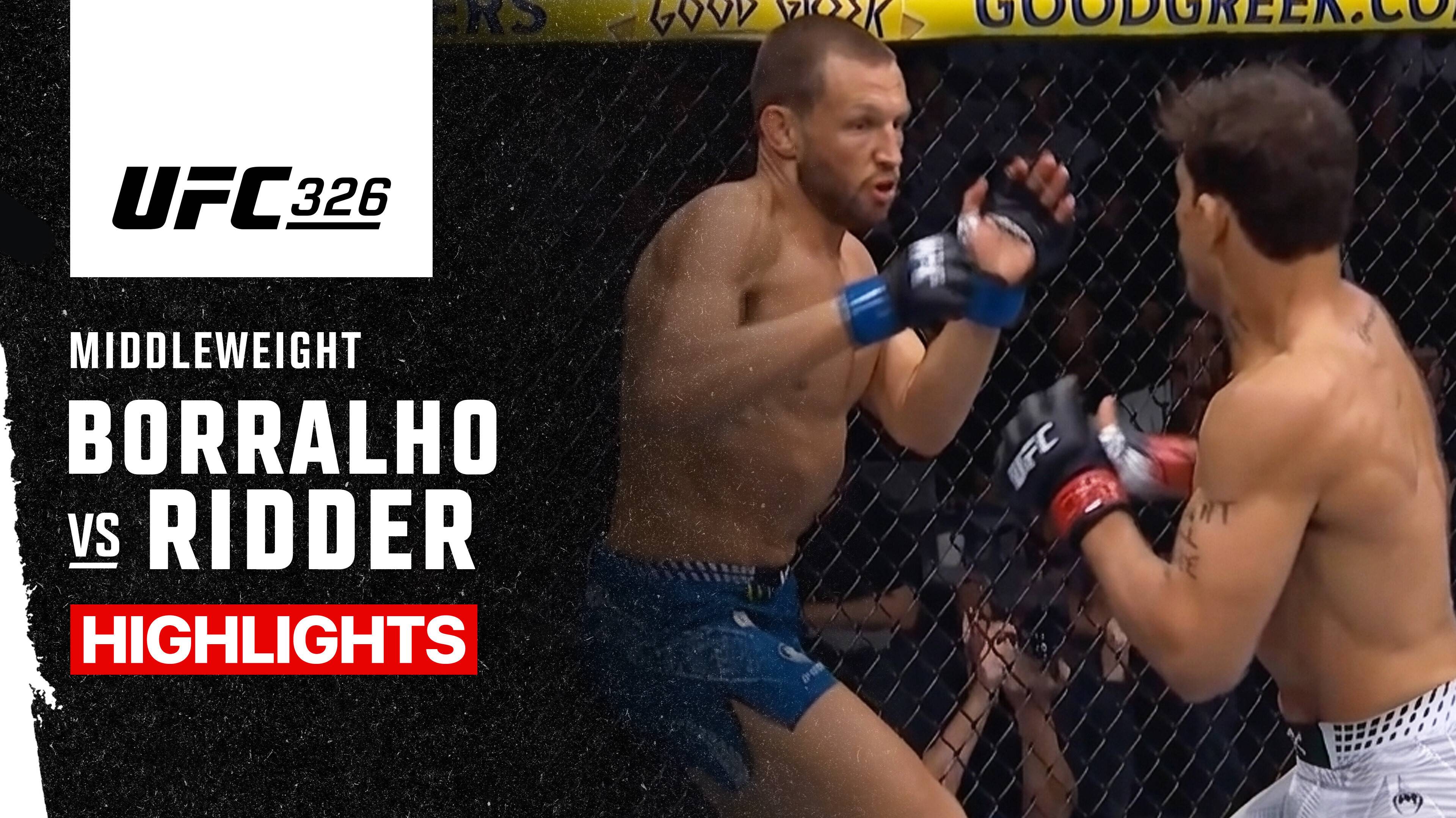Caio Borralho vs Reinier de Ridder - Middleweight | UFC 326