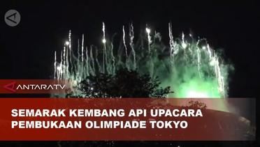 Semarak kembang api upacara pembukaan Olimpiade Tokyo