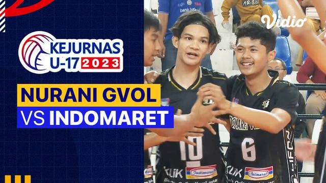 Semifinal Putra: Nurani GVOL vs Indomaret - Full Match | Kejurnas Bola Voli Antarklub U-17 2023
