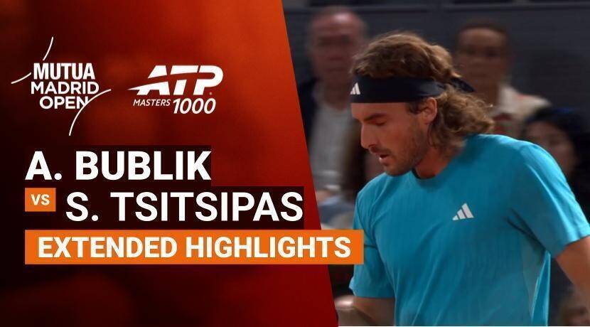 Alexander Bublik vs Stefanos Tsitsipas - Round 2 (Manolo Santana Stadium) | ATP 1000: Mutua Madrid Open 2026