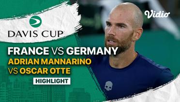 Highlights | Grup C: France vs Germany | Adrian Mannarino vs Oscar Otte | Davis Cup 2022