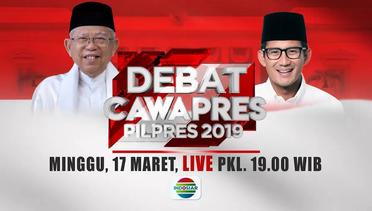 Saksikan Debat Cawapres 2019 Hanya di Indosiar! - 17 Maret 2019