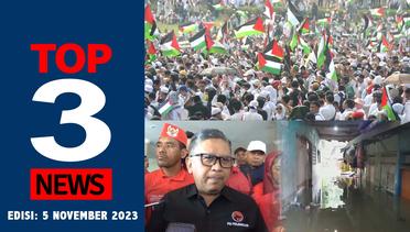 [TOP 3 NEWS] Aksi Bela Palestina, Hasto Soal Status Gibran di PDIP, Banjir Jakarta