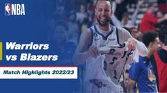 Match Highlights | Golden State Warriors vs Portland Trail Blazers | NBA Regular Season 2022/23