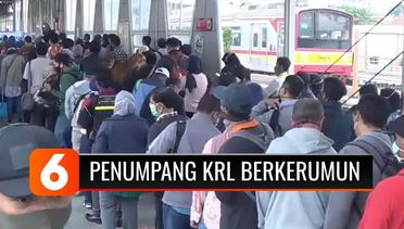 Seakan Tak Peduli PSBB, Calon Penumpang KRL di Bogor Tampak Berkerumun Tak Jaga Jarak | Liputan 6