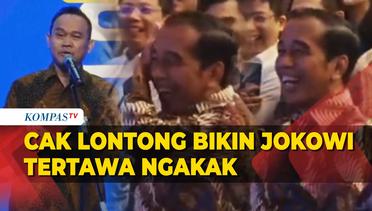 Kocak! Jokowi Tertawa Ngakak dengan Lawakan Cak Lontong