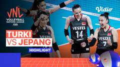 Match Highlights | Turki vs Jepang | Women's Volleyball Nations League 2022