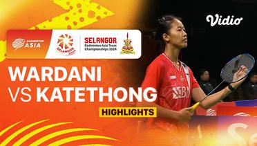 Semifinal Women's: Indonesia vs Thailand: Putri Kusuma Wardani vs Supanida Katethong - Highlights | Badminton Asia Team Championship 2024