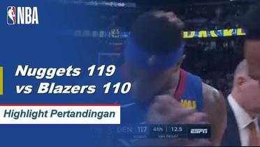 NBA | Cuplikan Hasil Pertandingan : Nuggets 119 vs Blazers 110