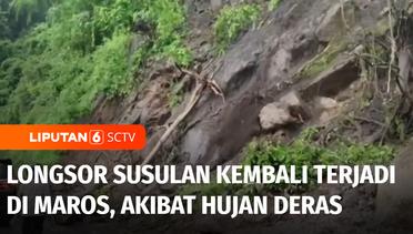 Akibat Hujan Deras, Longsor Susulan Kembali Terjadi di Jalur Trans-Sulawesi | Liputan 6
