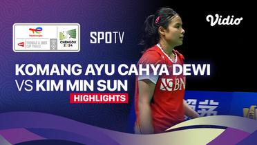 Komang Ayu Cahya Dewi (INA) vs Kim Min Sun (KOR) - Highlights | Uber Cup Chengdu 2024 - Women's Singles