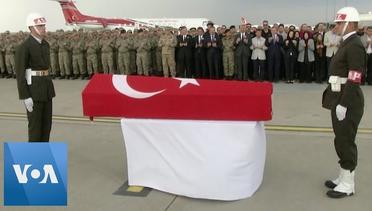 Funeral Ceremony Held for Turkish Soldier Killed in Syria