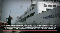 Kapal Panorama Nusantara Terbakar di Tanjung Emas