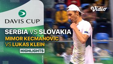 Serbia vs Slovakia: Mimor Kecmanovic vs Lukas Klein - Highlights | Qualifiers Davis Cup 2024