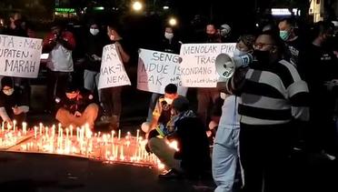 Aksi 1000 Lilin Dukung Pengusutan Pelanggaran PPKM Wali Kota Malang