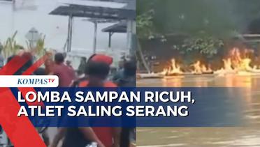 Lomba Sampan di Indragiri Hulu Ricuh, Atlet Saling Serang Hingga Bakar Kapal!
