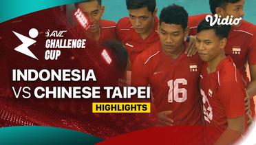 Indonesia vs Chinese Taipei - Perebutan Posisi 11-12 - Highlights | AVC Challenge Cup for Men 2024