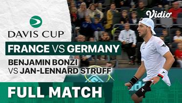 Full Match | Grup C: France vs Germany | Benjamin Bonzi vs Jan-Lennard Struff | Davis Cup 2022