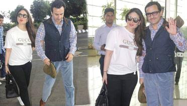 SPOTTED Kareena Kapoor Khan and Saif Ali Khan leave for London