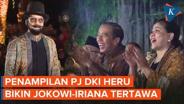 Saat Penampilan PJ Gubernur DKI Heru Bikin Jokowi-Iriana Tertawa di Acara Istana Berbatik