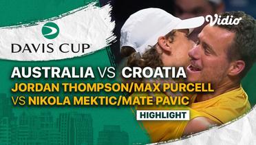Highlights | Semifinal: Australia vs Croatia | Jordan Thompson/Max Purcell vs Nikola Mectic/Mate Pavic | Davis Cup 2022