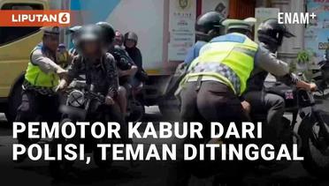 Viral Pemotor Knalpot Brong di Jogja Kabur dari Penertiban Polisi, Teman Ditinggal
