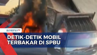 Terekam CCTV! Detik-Detik Mobil Pikap Terbakar saat Isi BBM di SPBU Gunungkidul