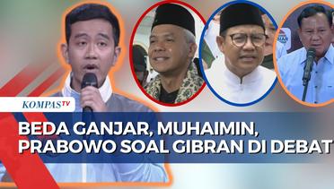Beda Komentar Ganjar, Muhaimin, Prabowo Soal Gibran di Debat Cawapres