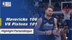 NBA | Cuplikan Hasil Pertandingan : Mavericks 106 VS Pistons 101