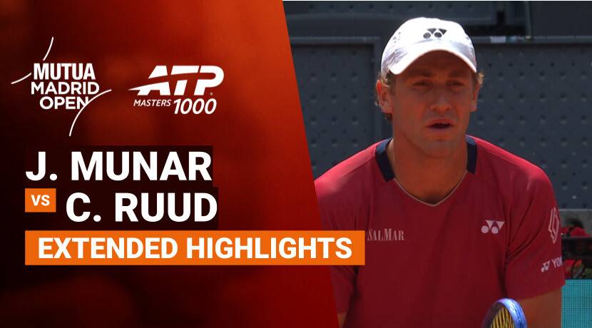 Jaume Munar vs Casper Ruud - Round 2 (Manolo Santana Stadium) | ATP 1000: Mutua Madrid Open 2026