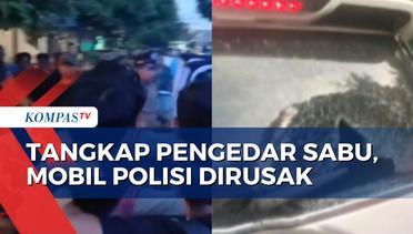 Rekaman Amatir Mobil Polisi Diserang Warga saat Tangkap Pengedar Sabu di Medan