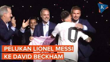 Lionel Messi Diperkenalkan Inter Miami, Langsung Peluk David Beckham