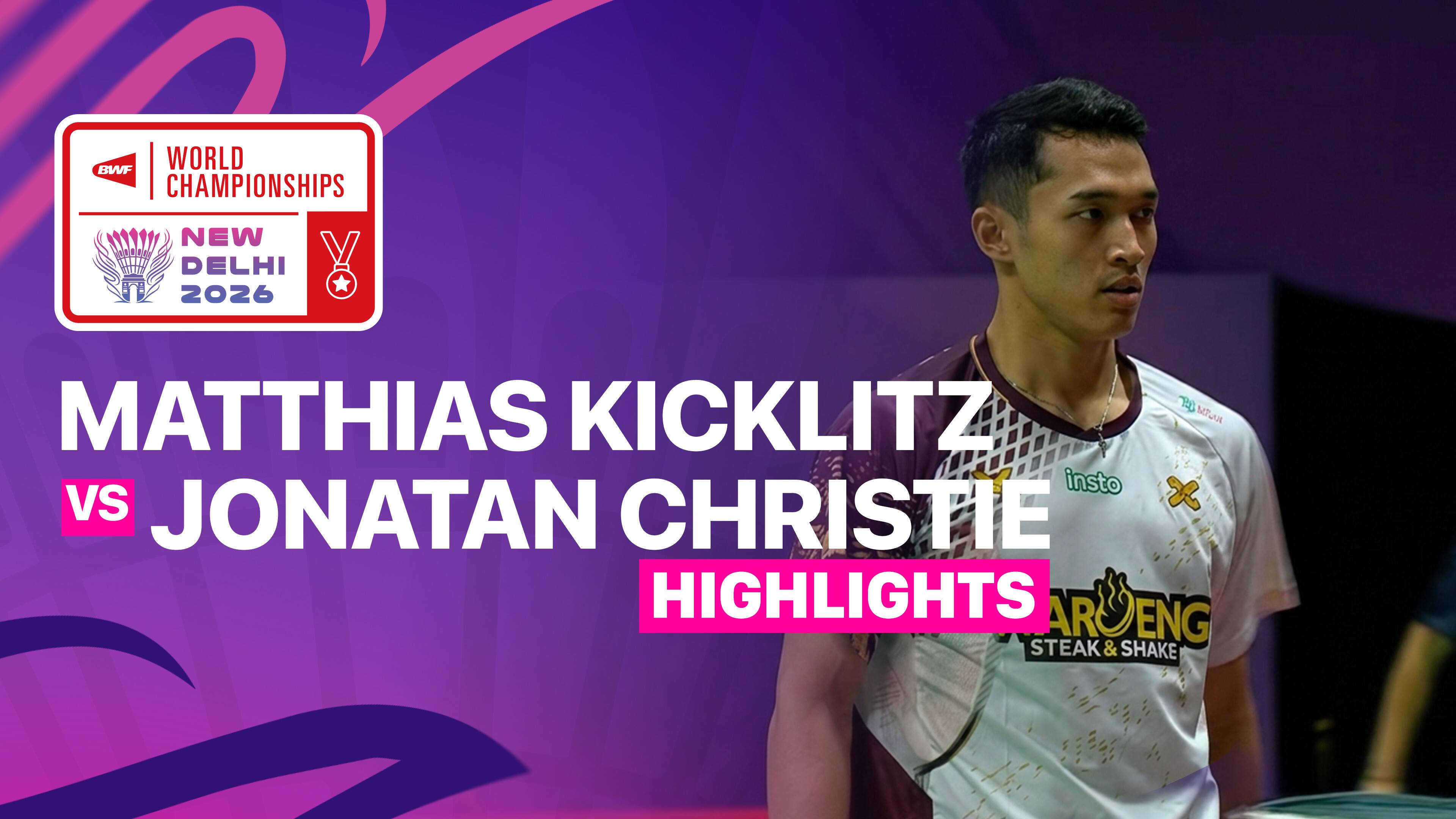 Matthias Kicklitz (GER) vs Jonatan Christie (INA) - Men's Singles Round of 64 | BWF World Championships 2026