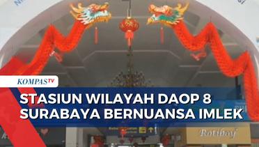 Sambut Tahun Naga Kayu, Daop 8 Surabaya Hias 3 Stasiun dengan Ornamen Imlek