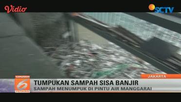 Tumpukan Sampah Sisa Banjir Menumpuk di Pintu Air Manggarai - Liputan 6 Petang